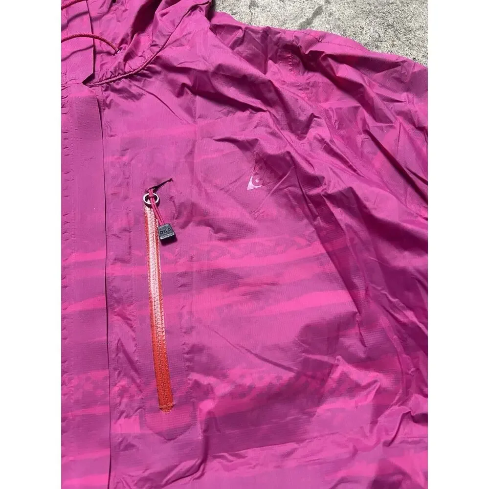 Vintage Nike ACG Windbreaker Hoodie Jacket Women M Pink Climbing 289987-680 2009